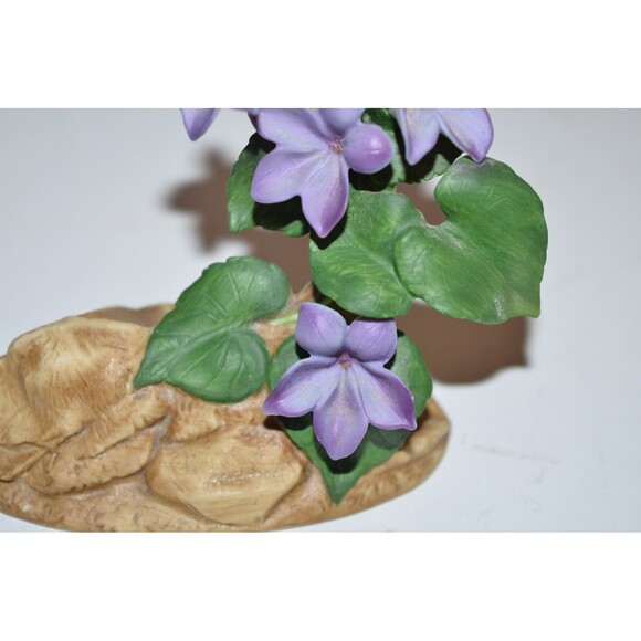 Andrea Sadek 1987 Violet Purple Flower Porcelain 3” Figurine Decor Japan #8040 - Picture 6 of 10